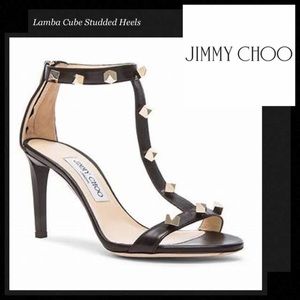 ⭐️HOST PICK⭐️ JIMMY CHOO Lamba Cube Studded Leather Heels